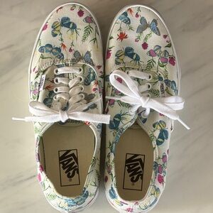 Vans Butterfly & Floral Canvas Sneakers - White and Multicolor